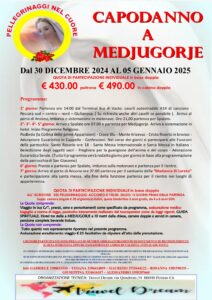 pellegrinaggio a Medjugorje Capodanno 2024/25